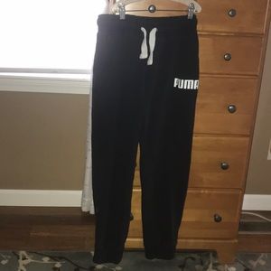 Black puma sweatpants